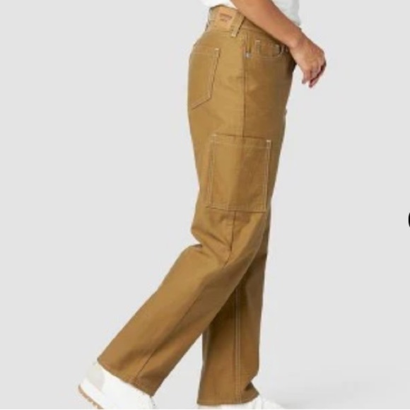 DENIZEN from Levi's 90's Loose Straight Golden Hour Jeans Women’s 10 Tan Cargo - Picture 9 of 17